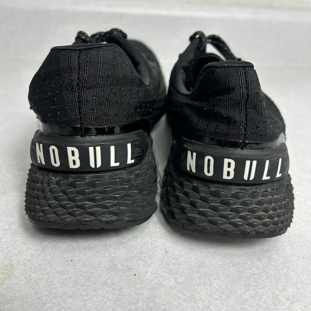 NOBULL Shoes Mens Size 7‎ Black Knit Running Training Sneaker Athletic Low Top